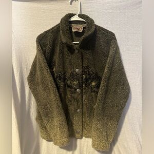 rare, vintage wolf wraparound Sherpa.